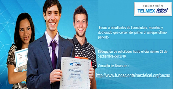 Convocatoria becas  &quot;FUNDACIÓN TELMEX TELCEL&quot;