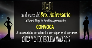 Convocatoria Chica Y Chico Escuela Maya2017