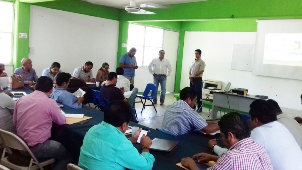 Promocion de la Escuela Maya con los Directores de los diferentes planteles del COBACH