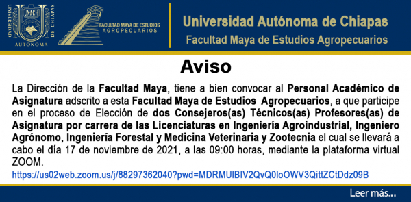 CONVOCATORIA CONSEJO TÉCNICO PERSONAL ACADÉMICO DE ASIGNATURA 2021