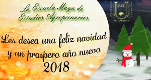Escuela Maya les desea feliz navidad y prospero año nuevo 2018