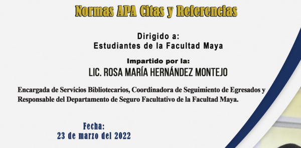 TALLER &quot;NORMAS APA: CITAS Y REFERENCIAS&quot;