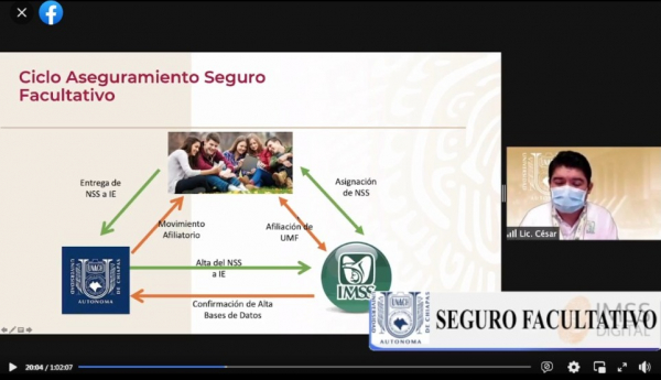 PLÁTICA VIRTUAL IMSS DESDE LA UNACH. SEGURO FACULTATIVO: DERECHOS Y OBLIGACIONES