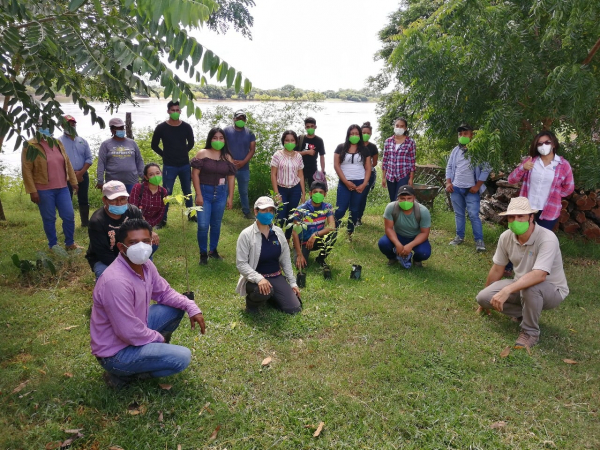 REFORESTARAN ORILLAS DE LA LAGUNA EL CANSANCIO EN RANCHERÍA LEONA VICARIO, BALANCÁN, TABASCO