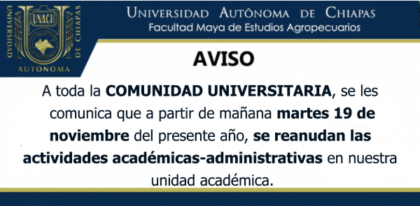 aviso a la comunidad universitaria