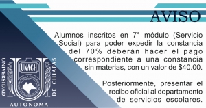 Aviso: Alumnos de Servicio Social